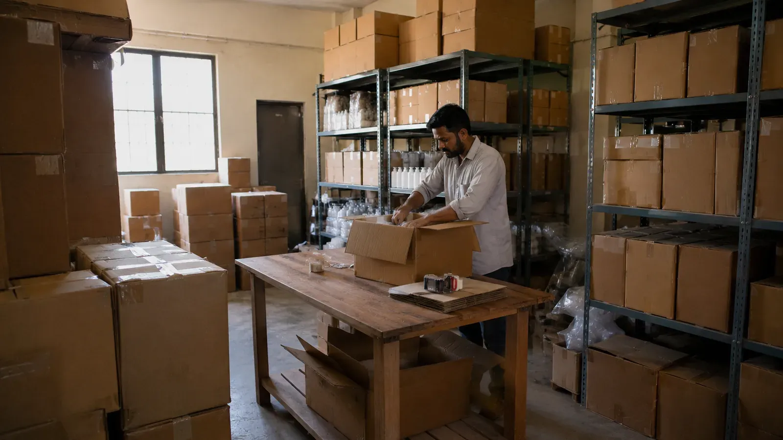 TJs Professionals stock and packing operation